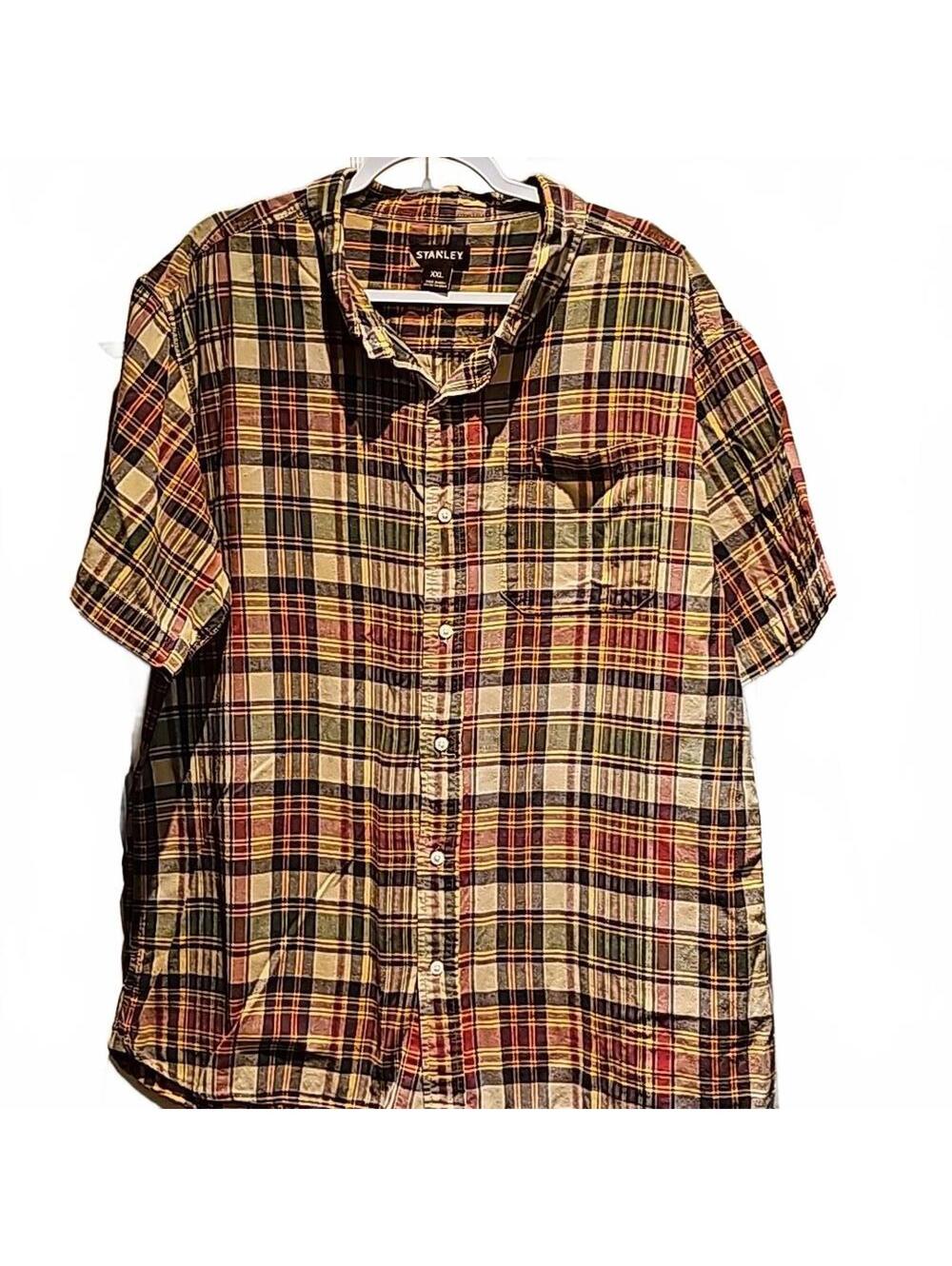 Stanley short sleeve button down shirt size XXL